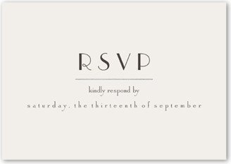 Rsvp Cards: Gracious Gathering Wedding Response Card, Gray, Matte, Signature Smooth Cardstock, Square