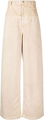 MARANT High-Rise Panelled Wide-Leg Jeans