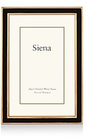 Siena Black Enamel with Gold Frame, 5 x 7