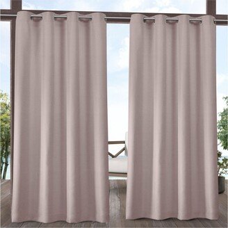 Biscayne Indoor/Outdoor Grommet Top Curtain Panel Pair, 54