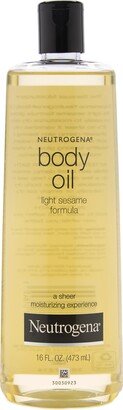 Body Oil, Light Sesame Formula For Dry Skin