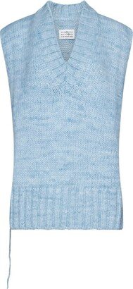 V-Neck Ribbed Knitted Vest