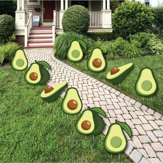 Big Dot Of Happiness Hello Avocado - Lawn Decor - Outdoor Fiesta Party Yard Decor - 10 Piece