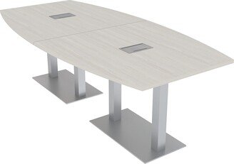 Skutchi Designs, Inc. 8 Person Boat Conference Table with Metal Bases And Electrical Units