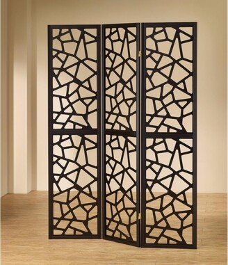 Intricate Mosaic Cutouts Folding Screen - 70.25 H x 0.75 W x 52 L Inches