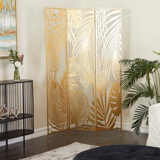 Studio 350 Gold Iron Glam Room Divider Screen - 48 x 1 x 71