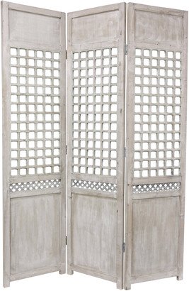 Handmade Wood Open Lattice Room Divider