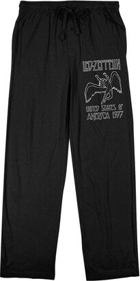 Men's Black Led Zeppelin Usa 1977 Pajama Pants