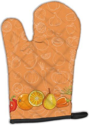Fruits and Vegetables in Orange Oven Mitt