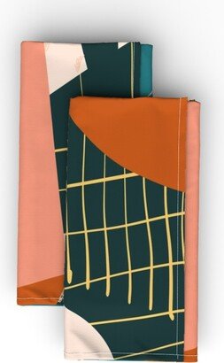 Cloth Napkins: Abstract Collage - Multi Cloth Napkin, Longleaf Sateen Grand, Multicolor