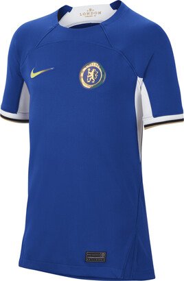 Moisés Caicedo Chelsea 2023/24 Stadium Home Big Kids' Dri-FIT Soccer Jersey in Blue