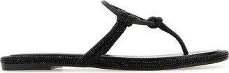 Miller Pavé Embellished Thong Slippers