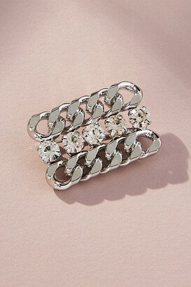 By Anthropologie The Restored Vintage Collection: Crystal Bar Chain Brooch