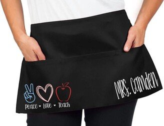 Teacher's Apron-Personalized Gift For Teachers-Apron Teachers-Personalized Apron-Monogram Waist Teacher Gifts