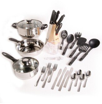 Total Kitchen Lybra 32 Piece Cookware Combo Set