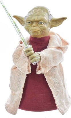 Kurt Adler 12-Inch Battery-Operated Yoda with LED Light Saber Treetop