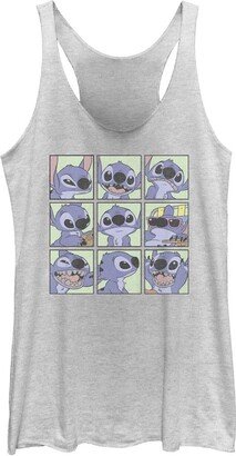 Lilo Stitch Grid Women's Racerback Tank Top