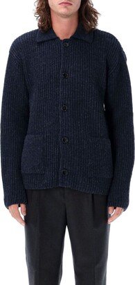 Paris Ribbed-Knitted Button-Up Cardigan
