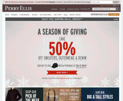 Perry Ellis Promo Codes & Coupons