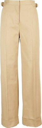 Straight-Leg Tailored Trousers-DR