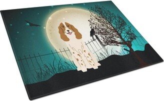 BB2221LCB Halloween Scary Russian Spaniel Glass Cutting Board