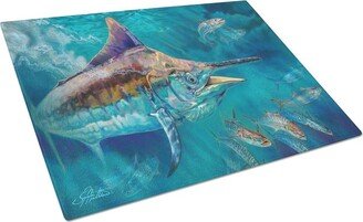 JMA2005LCB Liquid Metal Black Marlin Glass Cutting Board