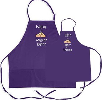 Matching Bread Rolls Apron, Grandma & Grandchild Aprons, Personalized Nana Baking Apron Set, Mommy Me, Mother's Day Gift