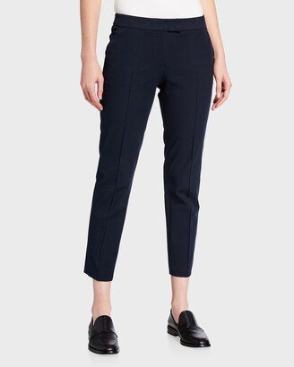 Frankie Straight-Leg Cotton-Stretch Cropped Pants