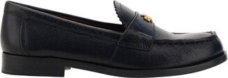 Double T Logo Plaque Round-Toe Loafers