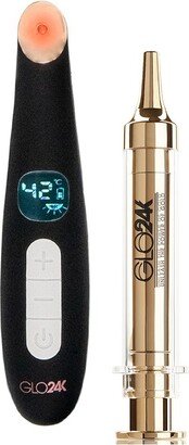 Glo24k Led Eye Care Beauty Massager & 24K Express Facelift Cream-AA