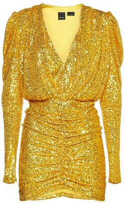 Sequin Embellished Mini Dress-AA