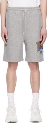 Gray Flocked Shorts