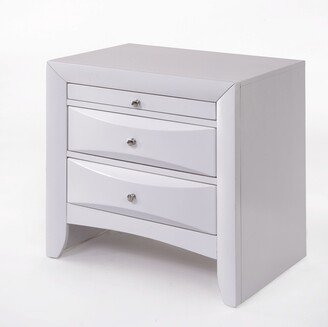 TOSWIN Transitional and Contemporary Nightstand with 2 Drawers & 1 Tray