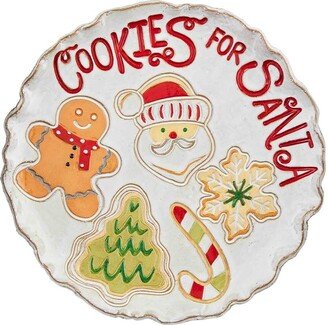 Cookies for Santa Plate, 12 dia Red