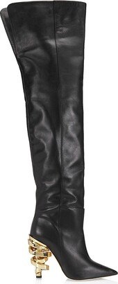 Keeyahri Zerina Leather Thigh-High Boots