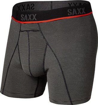 SAXX UNDERWEAR Kinetic HD Boxer Brief (Grey Feed Stripe II) Men's Underwear