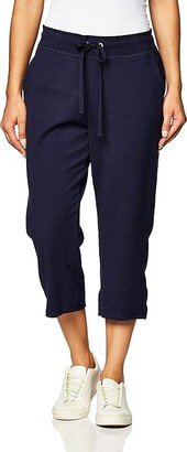 Women's French Terry Capri Pant (Navy) Women's Clothing