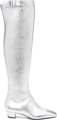 Metallic Over-The-Knee Boots