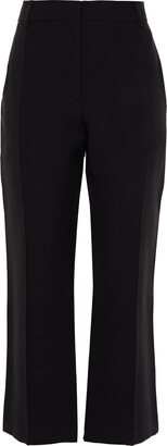 Cropped wool and silk-blend crepe bootcut pants-AA