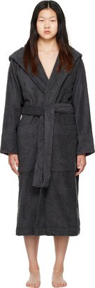 Black Oversized Hooded Bathrobe