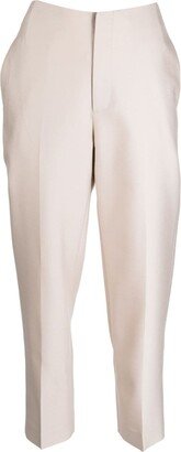 Wool-Silk Cropped Trousers