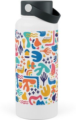 Photo Water Bottles: Organic Abstract Design - Multi Stainless Steel Wide Mouth Water Bottle, 30Oz, Wide Mouth, Multicolor