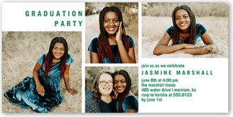 Graduation Invitations: Modern Student Graduation Invitation, White, 4X8, Signature Smooth Cardstock, Square