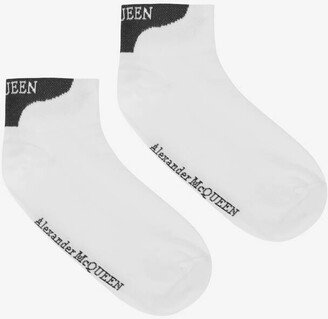 Women's Ankle Socks In Black/white