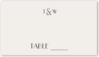 Wedding Place Cards: Gracious Gathering Wedding Place Card, Gray, Placecard, Matte, Signature Smooth Cardstock