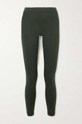 Stretch-cotton Leggings - Green