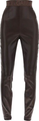 Coated Look Stretch Satin Leggings