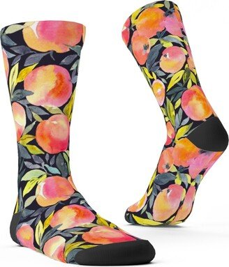 Socks: Fragrant Peaches - Multi Custom Socks, Multicolor