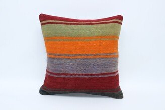 Kilim Pillow Cover, Antique Pillows, Covers, Orange Case, Striped Cushion Customized Pillow, Bed 10574