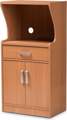 Lowell Modern and Contemporary Wood Finish Kitchen Cabinet Brown